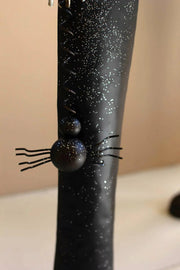 SET OF TWO PAINTED METAL HALLOWEEN DAY OF THE DEAD COUPLE