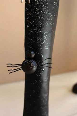 SET OF TWO PAINTED METAL HALLOWEEN DAY OF THE DEAD COUPLE