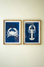 SET OF TWO CRUSTATION PRINTS UNDER GLASS