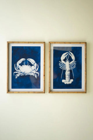 SET OF TWO CRUSTATION PRINTS UNDER GLASS
