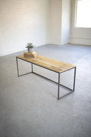 IRON AND RECYCLED WOOD BENCH