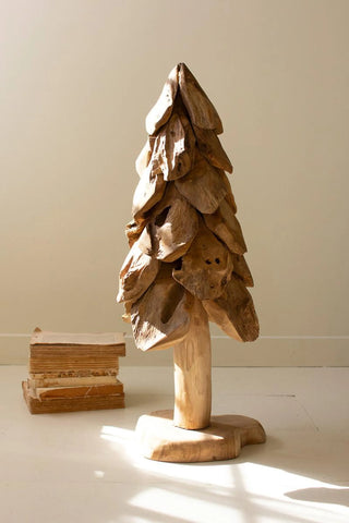 RUSTIC TEAK CHRISTMAS TREE - LARGE