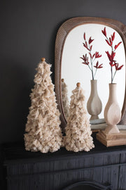 SET OF TWO COTTON TASSEL CHRISTMAS TREE