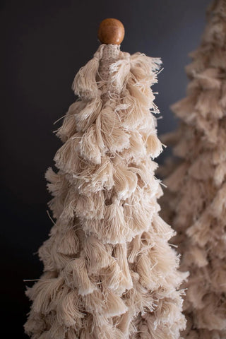 SET OF TWO COTTON TASSEL CHRISTMAS TREE