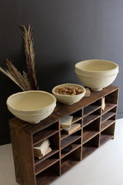 SET OF THREE PAPER MACHE BOWLS