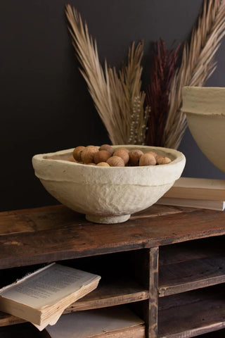 SET OF THREE PAPER MACHE BOWLS