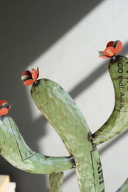SET OF TWO RECYCLED IRON CACTUS