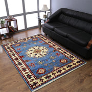Rugsotic Carpets Hand Knotted Afghan Wool And Silk  Area Rug Oriental Kazak