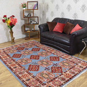 Rugsotic Carpets Hand Knotted Afghan Wool And Silk  Area Rug Oriental Kazak