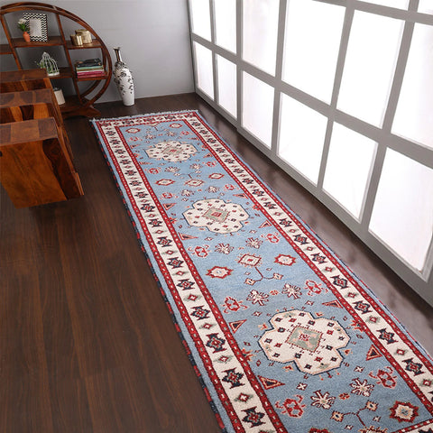 Rugsotic Carpets Hand Knotted Afghan Wool And Silk  Area Rug Oriental Kazak