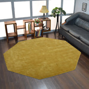 Rugsotic Carpets Hand Knotted Loom Wool Octagon Area Rug Solid