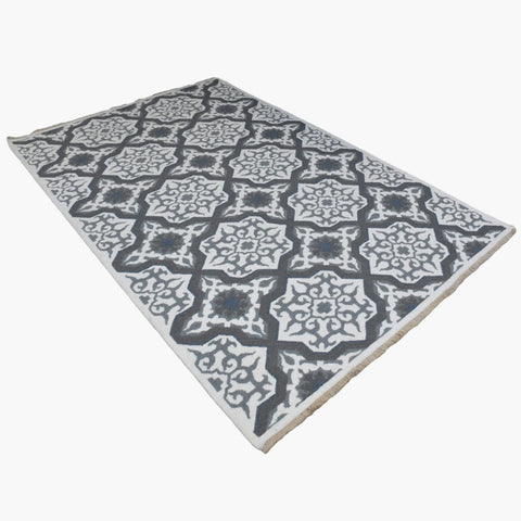 Rugsotic Carpets Hand Knotted Sumak Wool Area Rug Contemporary