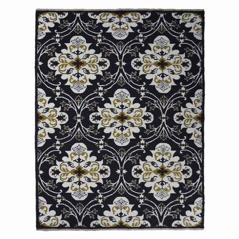 Rugsotic Carpets Hand Knotted Sumak Wool Area Rug Floral