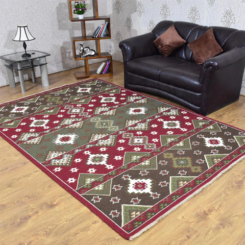 Rugsotic Carpets Hand Knotted Sumak Wool Area Rug Oriental