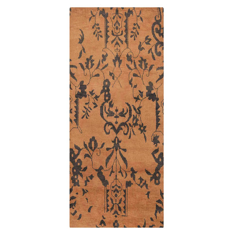 Rugsotic Carpets Hand Knotted Wool 2'6''x10' Runner Area Rug Floral