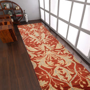 Rugsotic Carpets Hand Knotted Wool 2'6''x10' Runner Area Rug Floral