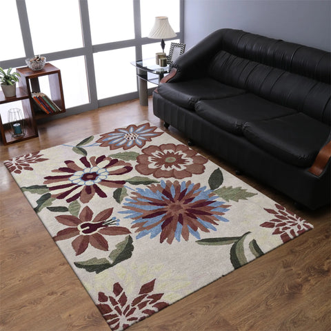 Rugsotic Carpets Hand Tufted Shag Polyester Area Rug Contemporary