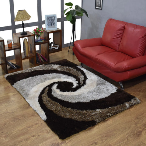 Rugsotic Carpets Hand Tufted Shag Polyester Area Rug Contemporary