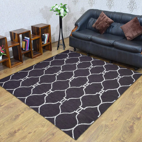 Rugsotic Carpets Hand Tufted Wool Square Area Rug Geometric