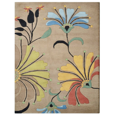 Rugsotic Carpets Hand Tufted Wool Wool Area Rug Floral