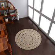 Rugsotic Carpets Hand Woven Jute Round Eco-friendly Area Rug Oriental