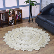 Rugsotic Carpets Hand Woven Jute Round Eco-friendly Area Rug Oriental