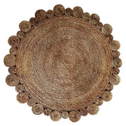 Rugsotic Carpets Hand Woven Jute Round Eco-friendly Area Rug Oriental