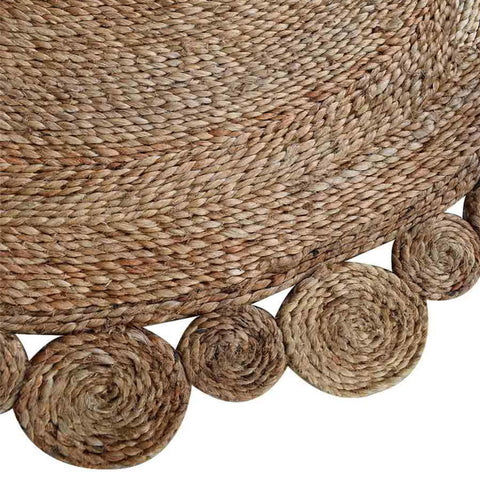 Rugsotic Carpets Hand Woven Jute Round Eco-friendly Area Rug Oriental