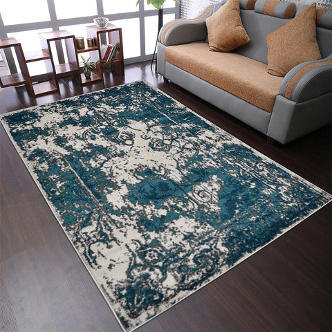 Rugsotic Carpets Machine Woven Heatset Polypropylene Area Rug Abstract