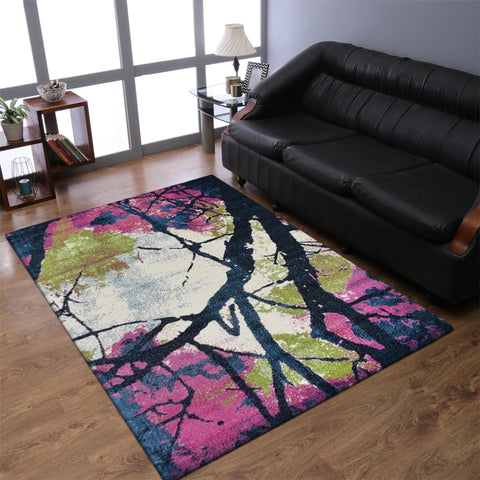 Rugsotic Carpets Machine Woven Heatset Polypropylene Area Rug Floral