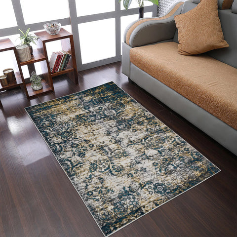 Rugsotic Carpets Machine Woven Heatset Polypropylene Area Rug Floral