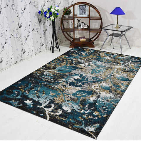 Rugsotic Carpets Machine Woven Heatset Polypropylene Area Rug Floral