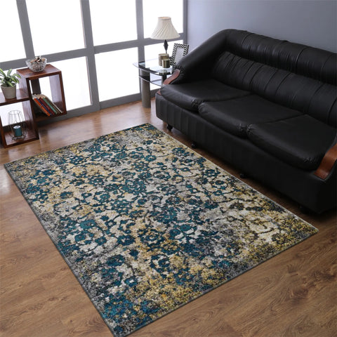 Rugsotic Carpets Machine Woven Heatset Polypropylene Area Rug Abstract