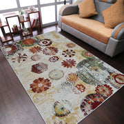 Rugsotic Carpets Machine Woven Heatset Polypropylene Area Rug Floral