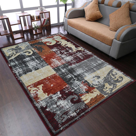 Rugsotic Carpets Machine Woven Heatset Polypropylene Area Rug Floral
