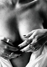 Erotica Covered Breast Glass Wall Art