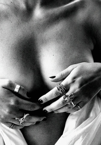 Erotica Covered Breast Glass Wall Art