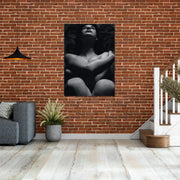 Erotica Self Hug Glass Wall Art