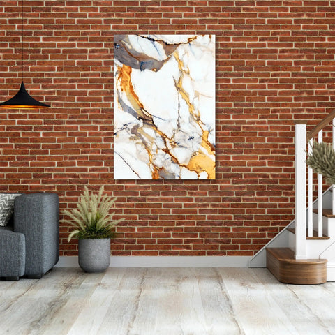 White Rock Marble Glass Wall Art