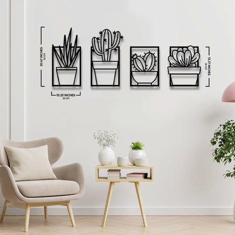 Cactus Metal Wall Art