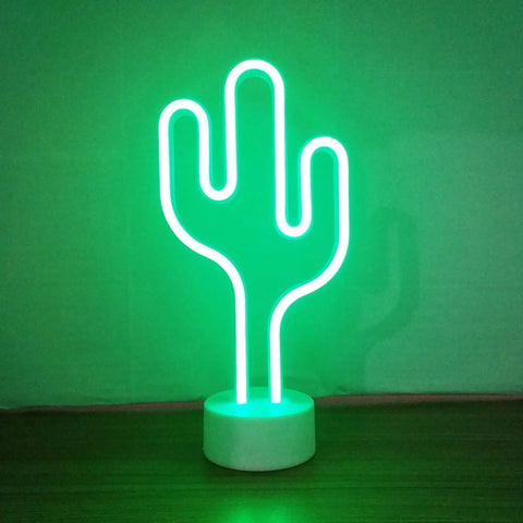 Cactus LED Neon Desk Lamp