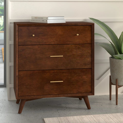 Flynn Mid Century Modern 3 Drawer Small Chest