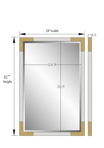Chloette Iron Framed Vanity Wall Mirror