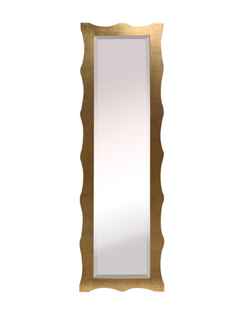 Harmony Scalloped Gold Leaf Full Length Mirror