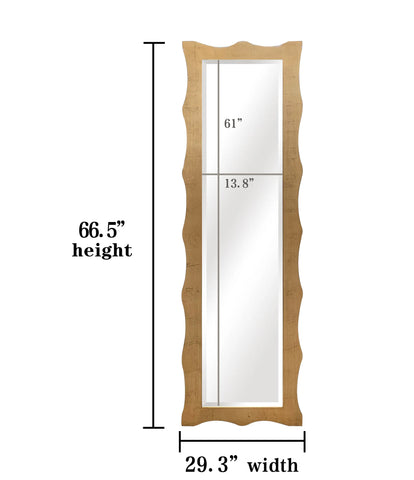 Harmony Scalloped Gold Leaf Full Length Mirror