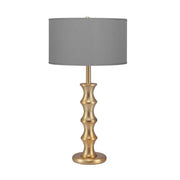Bamboo Table Lamp - Brushed Brass Finish Base