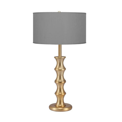 Bamboo Table Lamp - Brushed Brass Finish Base