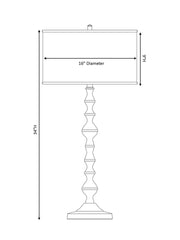 Nashville Bronze Buffet Lamp - Solid Shade Options