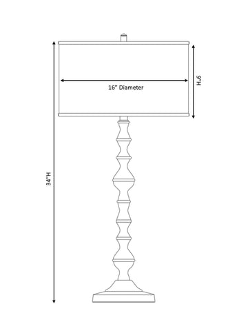 Nashville Bronze Buffet Lamp - Solid Shade Options