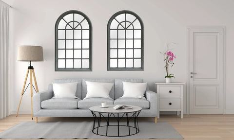 Arched Window Pane Mirror